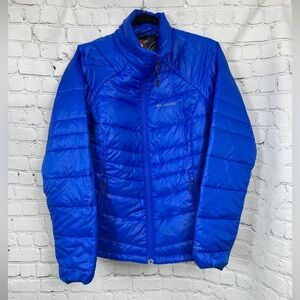 Columbia Women's Gold 650 TurboDown down jacket blue size large